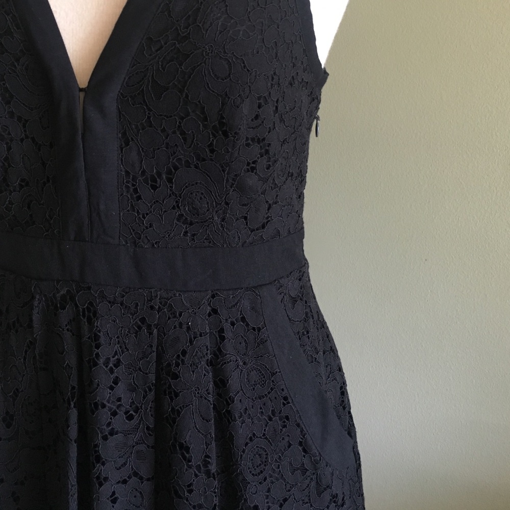 FREE PEOPLE black lace mini dress - Picture 6 of 8